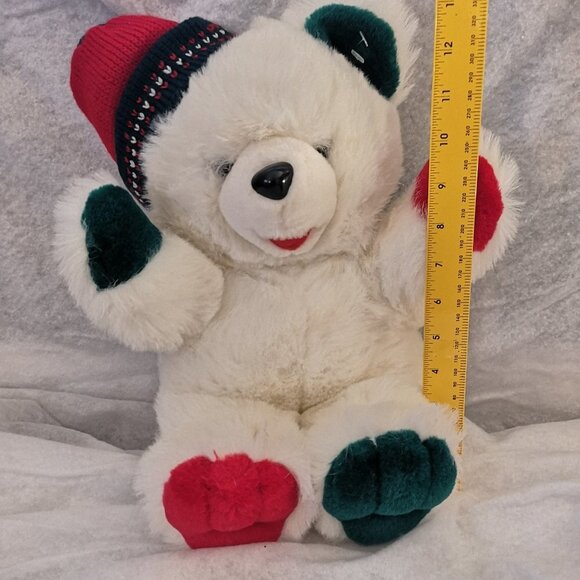 Vintage Terra Nova (division of Ganz) 1994 Edition Stuffed White Christmas Bear - Picture 5 of 5